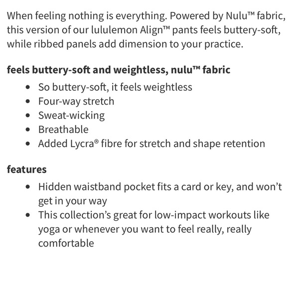 Lululemon Sz 4 Align Ribbed Panel Hi-Rise Leggings 25” Inseam Carob Brown - Picture 3 of 4